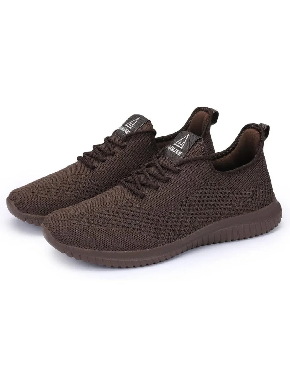 Men's Brown Running Shoes Ultra Lightweight Breathable Walking Shoes Non Slip